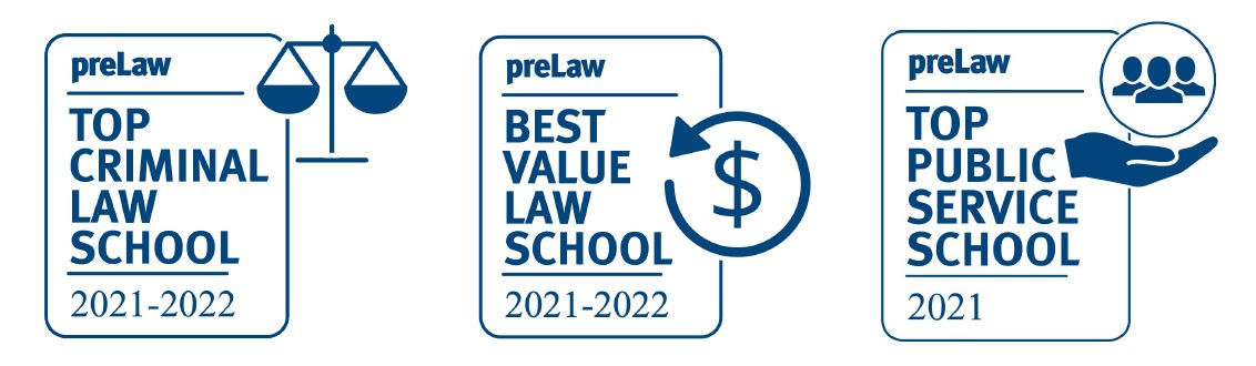 Top Criminal Law Program, Top Public Service Program, Best Value Law School