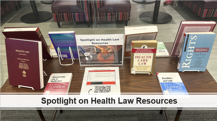 Law Library Health Law Display