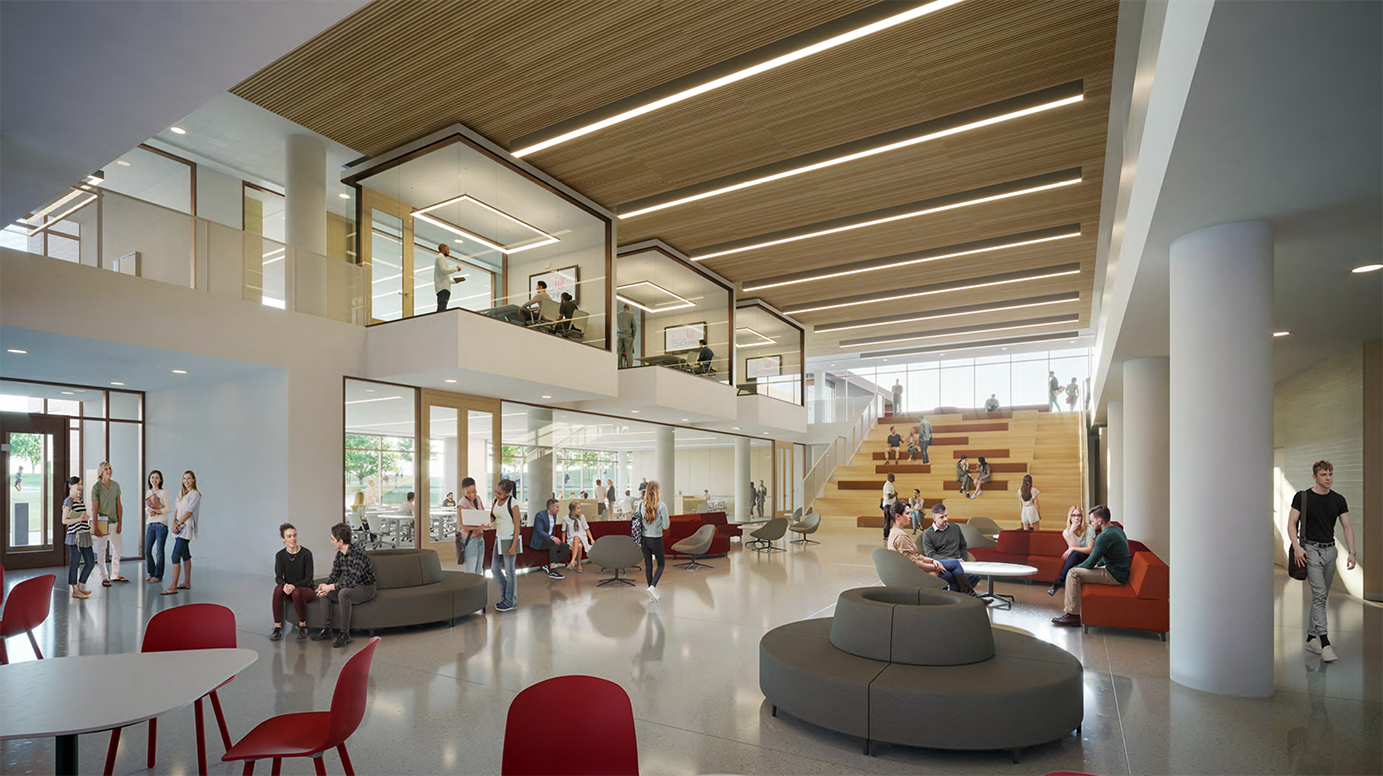 New College of Law building atrium.